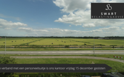 Vrijdag 15 december is ons kantoor gesloten